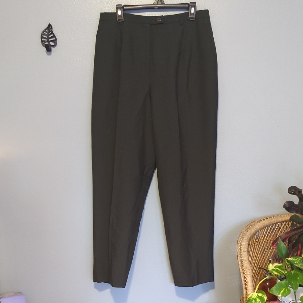 Vintage Pendleton Portland Oregon Wool Blend Slacks Charcoal Grey Size 16